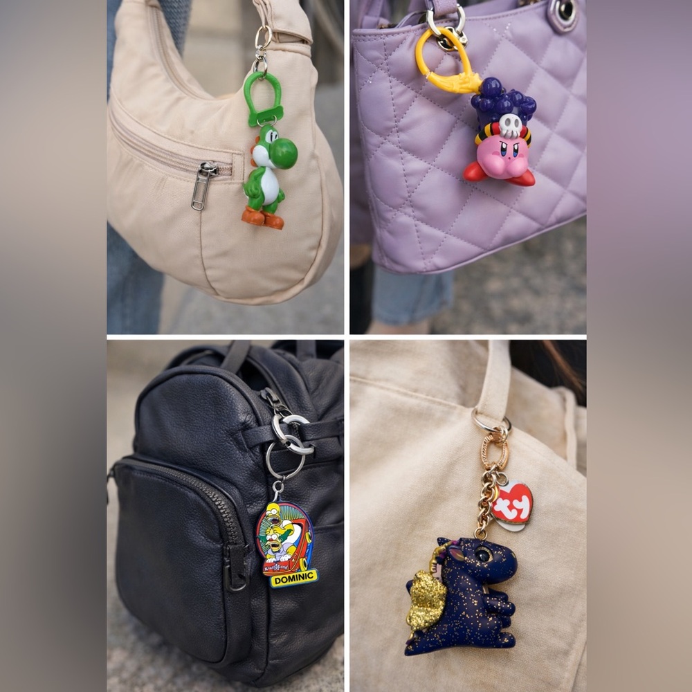 Nintendo Yoshi Kirby Simpsons TY Dragon Keychain Bag Charm Bundle Collectible